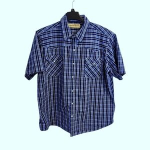 Bit and Bridle Short Sleeve Pearl Snap Western Shirt Men's‎ Size 2X